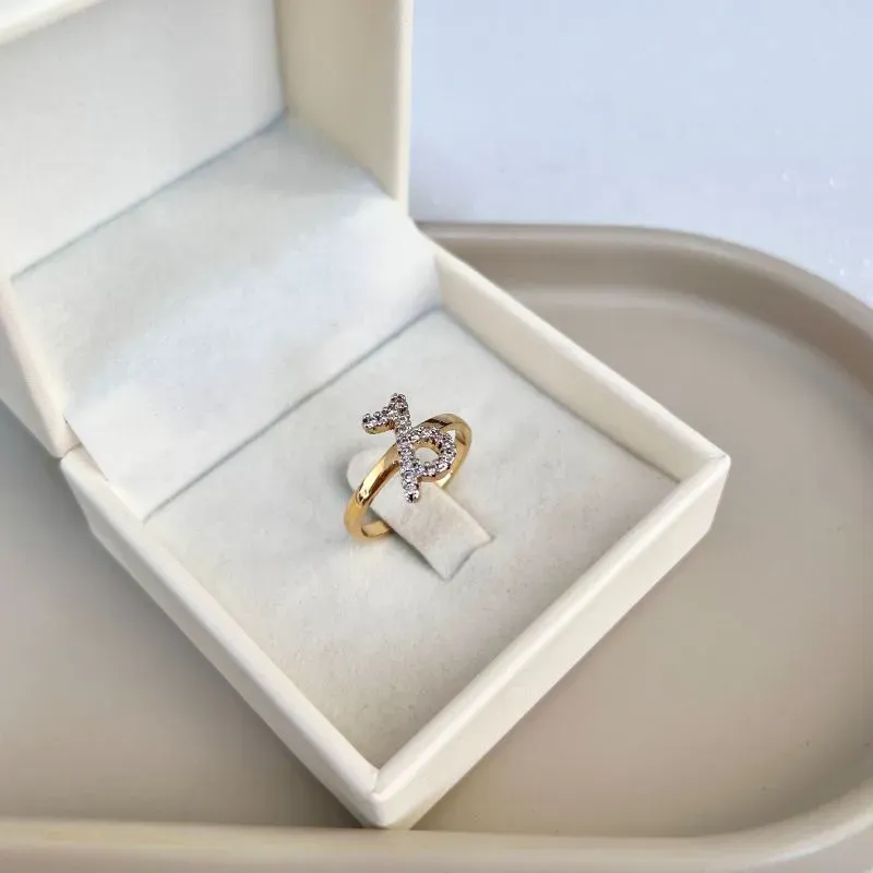 ANEL SIGNO CAPRICÓRNIO CRAVEJADO