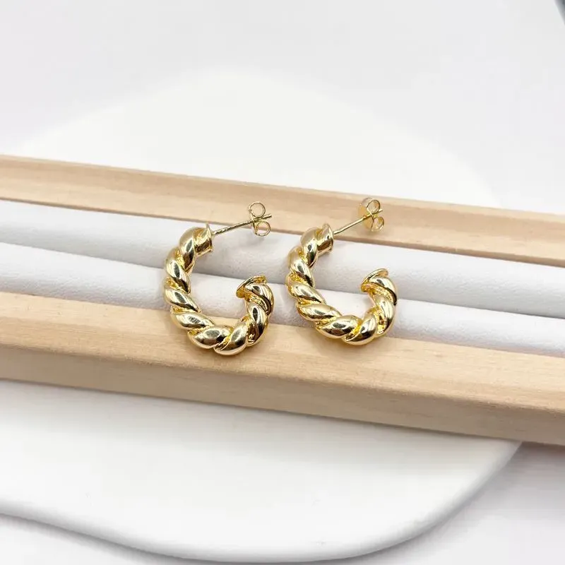 BRINCO ARGOLA TORCIDA - ESTILO EAR HOOK