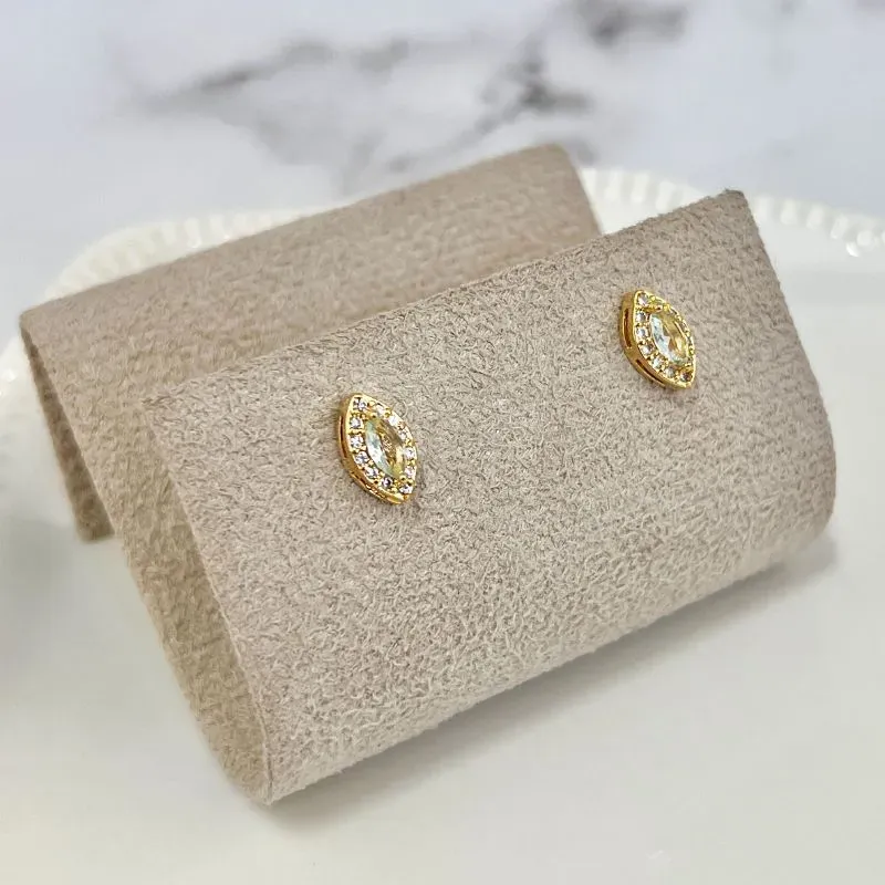 BRINCO PRINCESA PEDRA FORMATO NAVETE - ACQUA