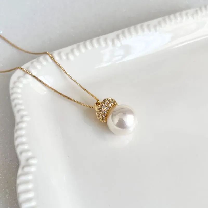 COLAR PÉROLA E ZIRCONIAS