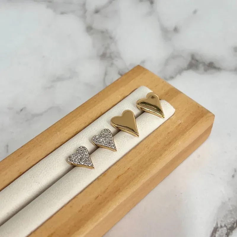 DUPLA PINO CORAÇÃO LISO E CRAVEJADO