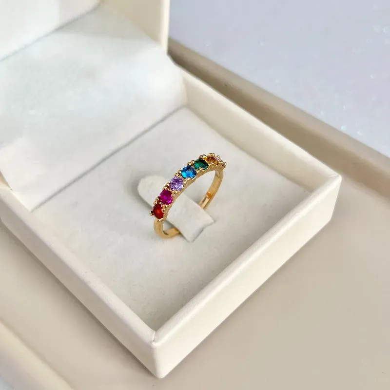 ANEL APARADOR PEDRAS COLORIDAS