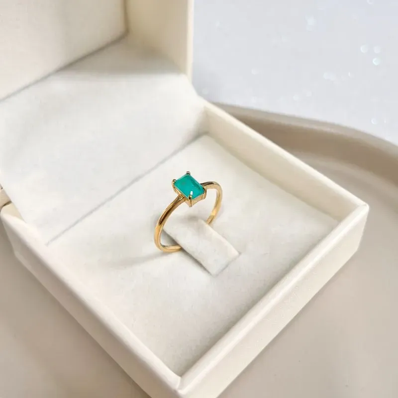 ANEL PEDRA QUADRADA TURMALINA FUSION