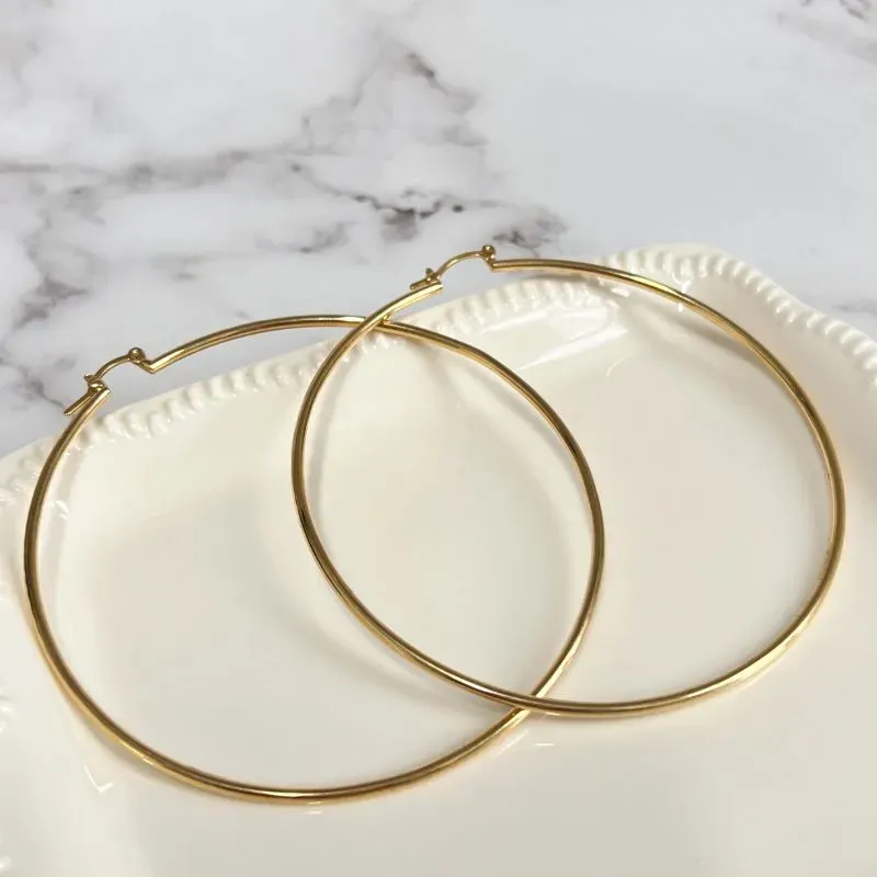 BRINCO ARGOLA FIO FECHO ITALIANO 8,5CM