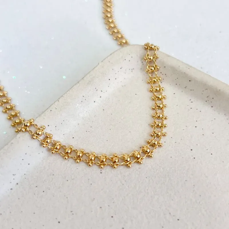 COLAR CHOKER BOLINHAS 40CM