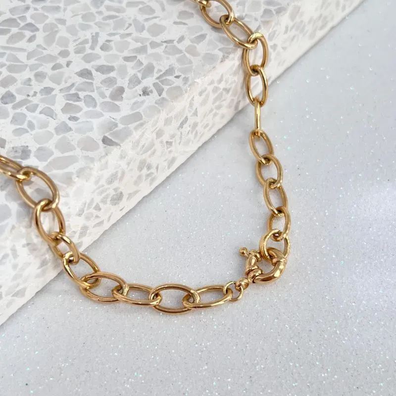 COLAR CHOKER ELOS COM FECHO BOIA 43CM