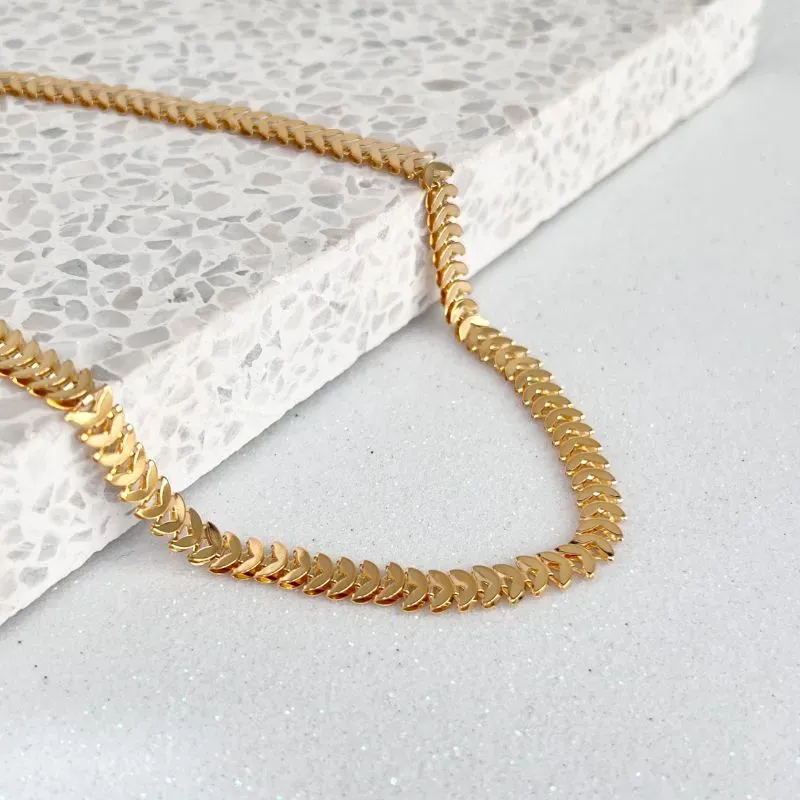 COLAR CHOKER ESCAMAS DUPLAS 45CM