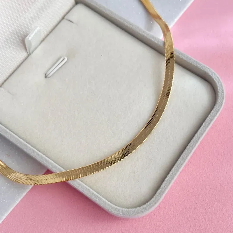 COLAR CHOKER FITA ITALIANA 4MM - 35CM + 5CM