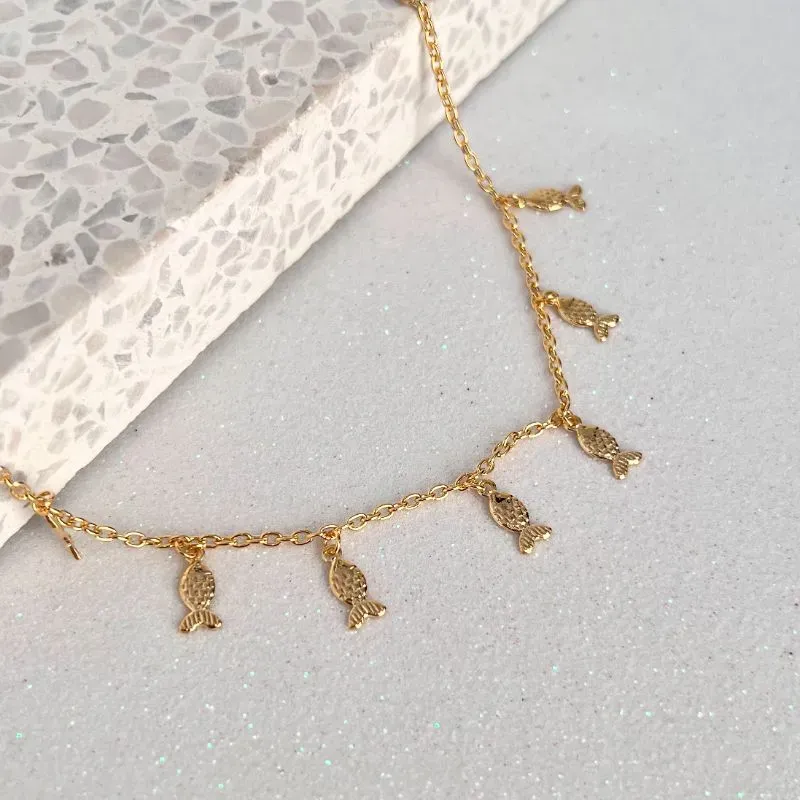 COLAR CHOKER PEIXINHOS 40CM