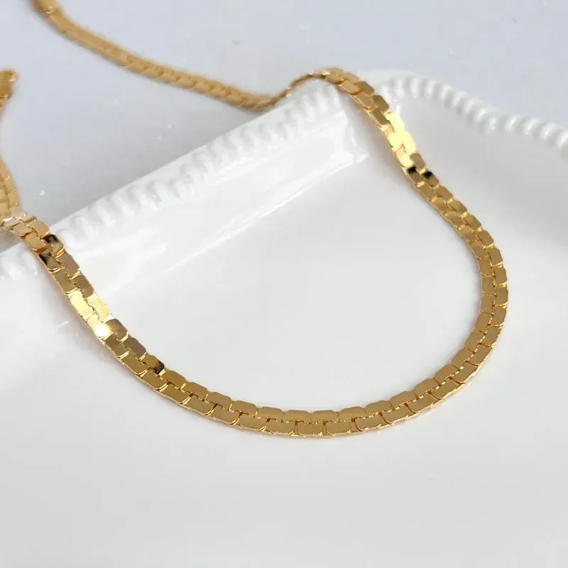 COLAR CHOKER  QUADRADOS ENCAIXADOS 45CM