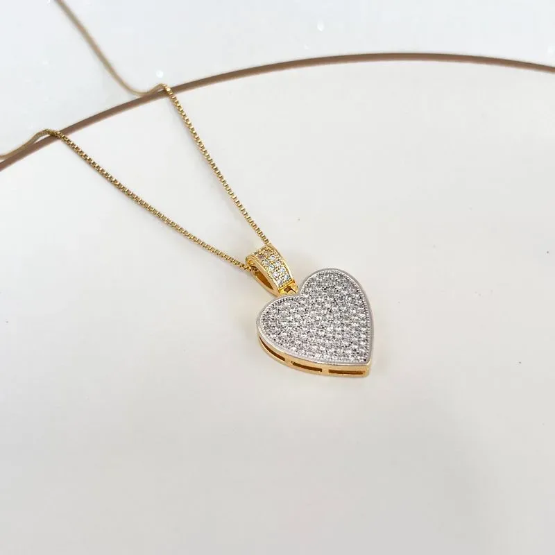 COLAR CORAÇÃO CRAVEJADO