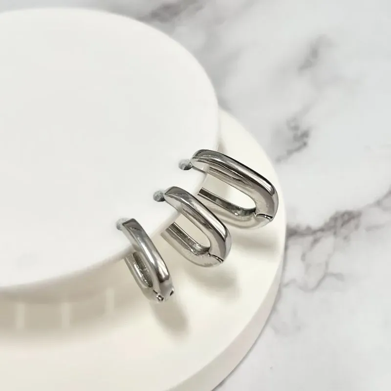 TRIO BRINCO ARGOLA OVAL LISA