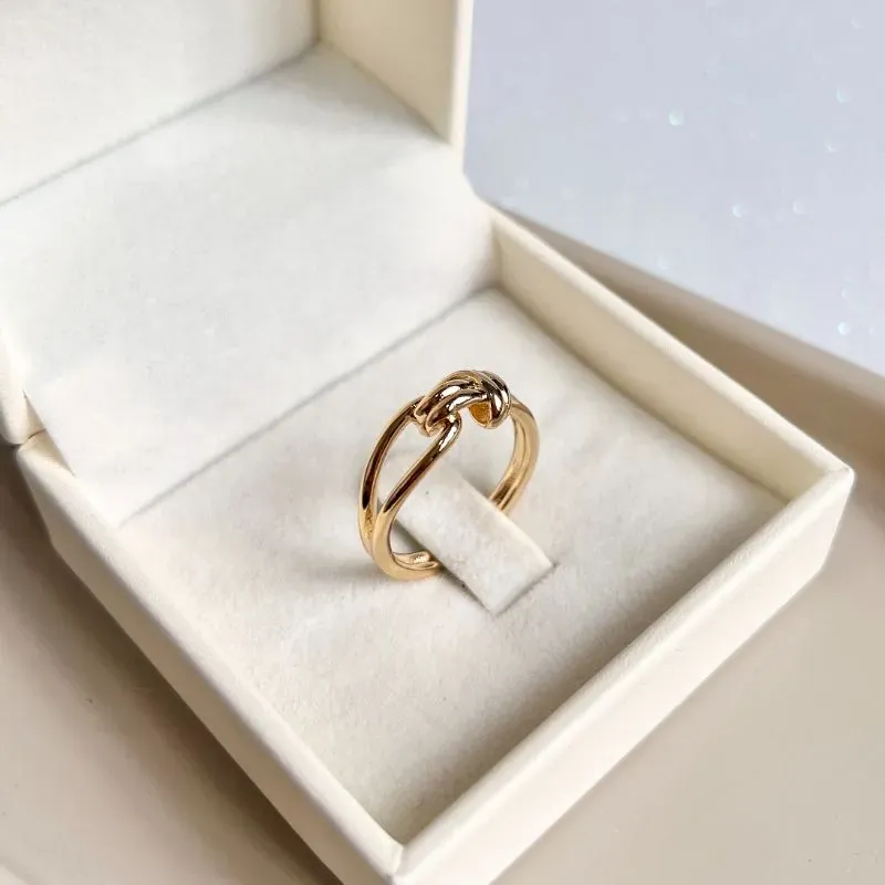 ANEL AJUSTÁVEL FIO DUPLO LISO NÓ