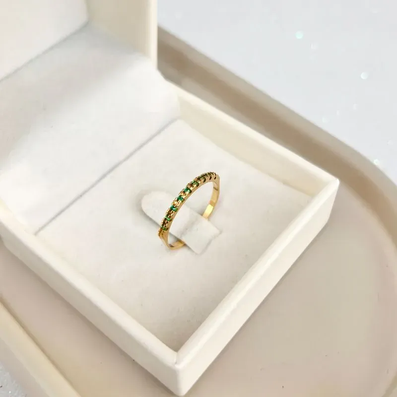 ANEL APARADOR ZIRCONIA VERDE ESMERALDA