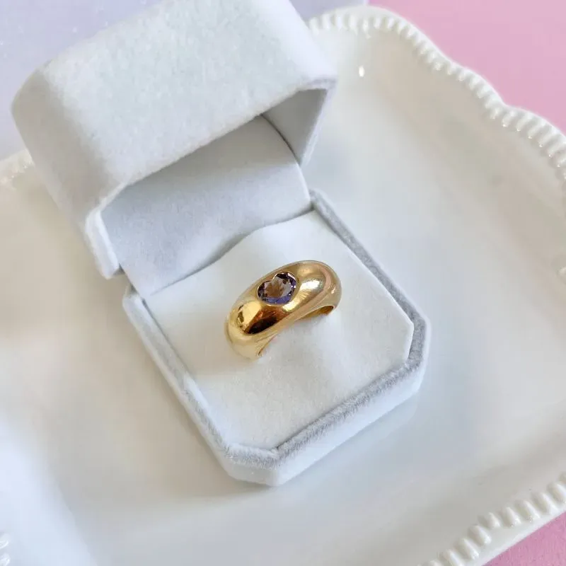 ANEL CORAÇÃO LILÁS