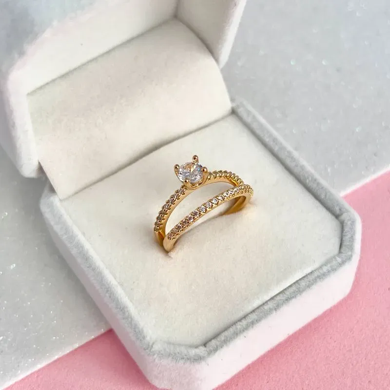 ANEL DUPLO - SOLITÁRIO E APARADOR