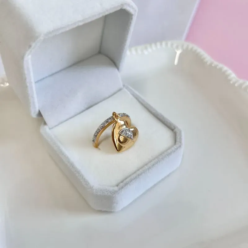 ANEL PINGENTE CORAÇÃO COM MENINO