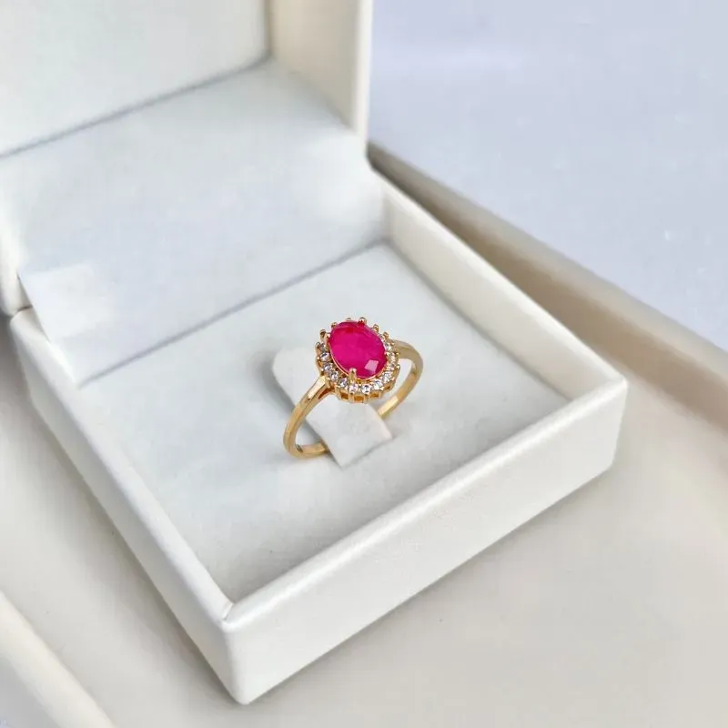 ANEL PRINCESA OVAL FUSION RUBELITA