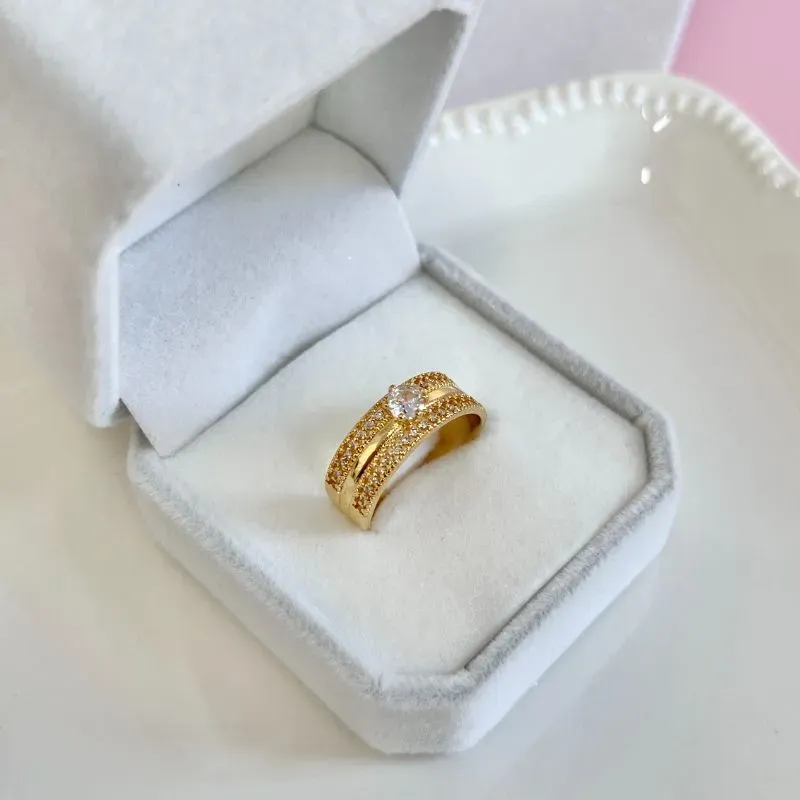 ANEL SOLITÁRIO COM FALSO APARADOR