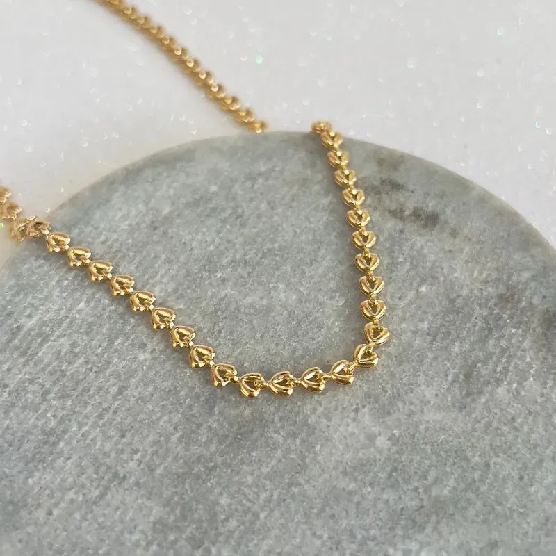 COLAR CORAÇÕES DUPLOS 50CM