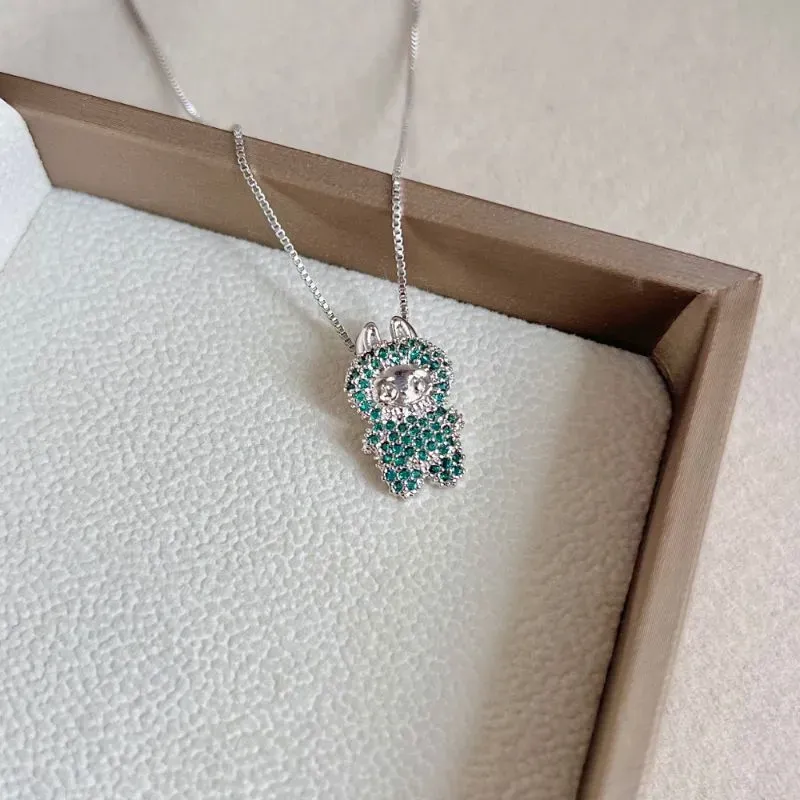 COLAR CRAVEJADO LABUBU - TURMALINA