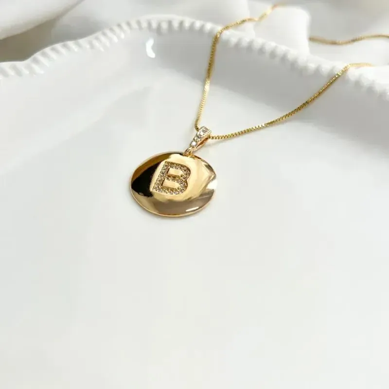 COLAR MEDALHA LETRA 70CM - B