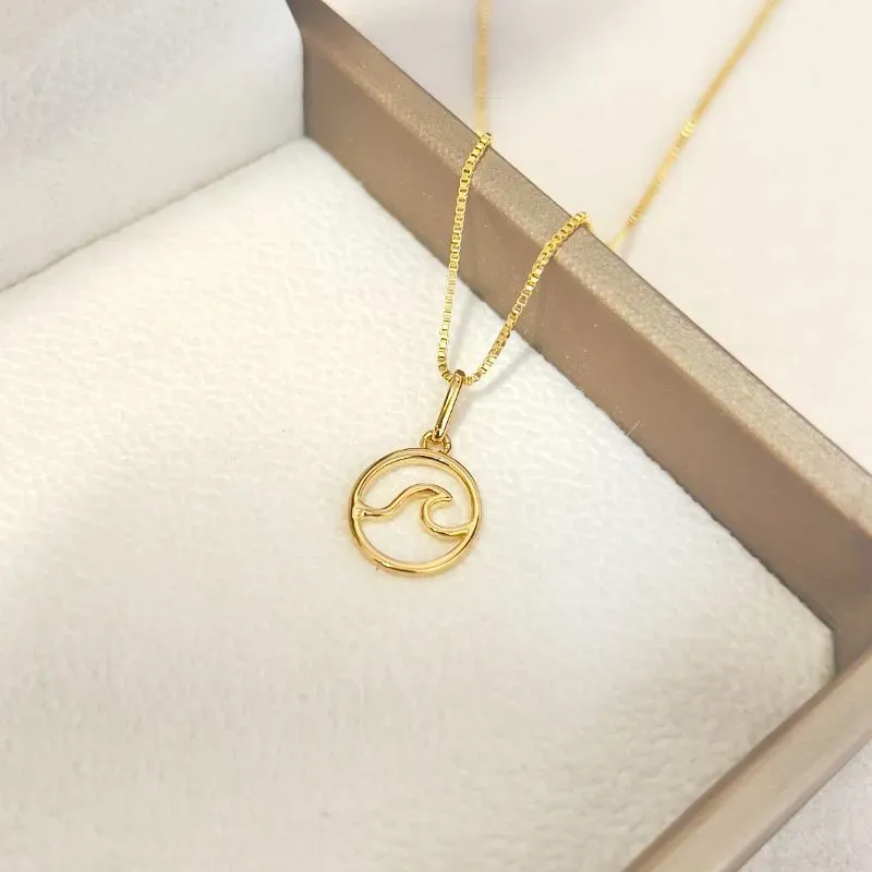 COLAR PINGENTE ONDA DO MAR 45CM