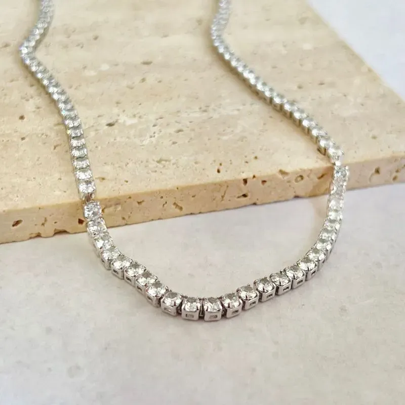 COLAR RIVIERA ZIRCONIA 3MM 45CM