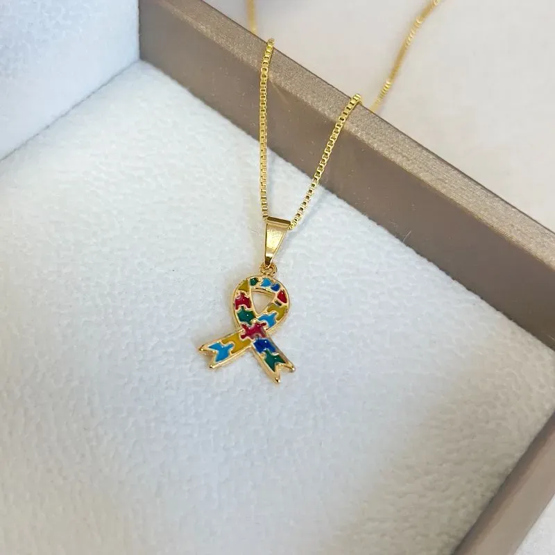 COLAR SÍMBOLO AUTISMO 45CM