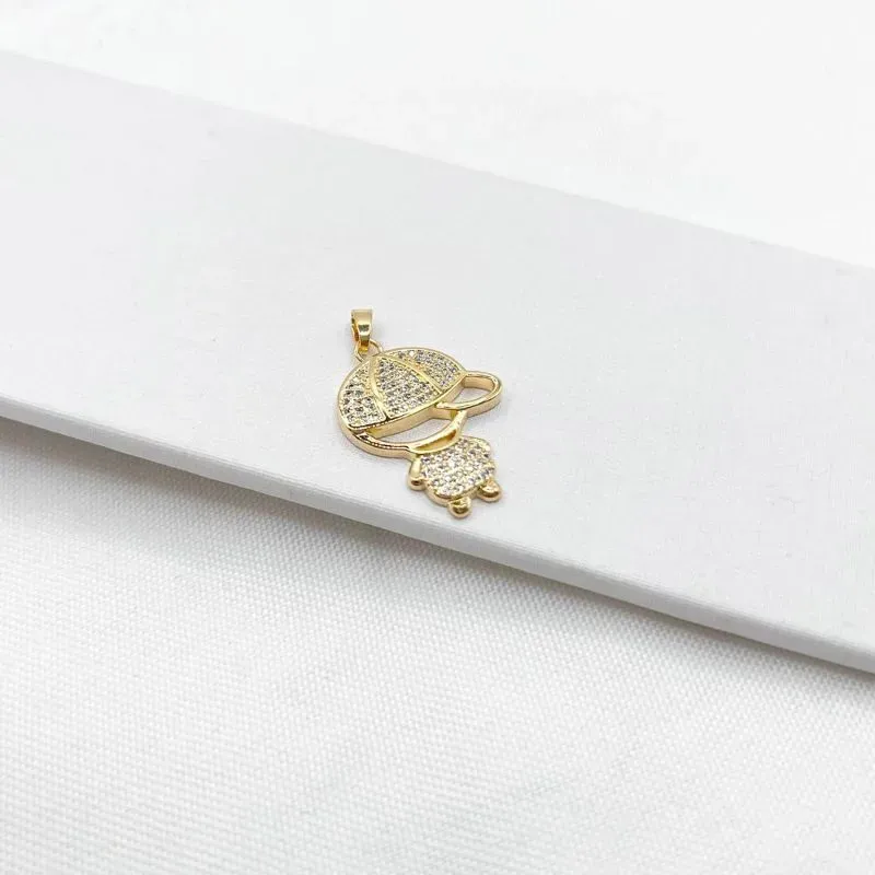 PINGENTE MENINO MICRO ZIRCONIAS