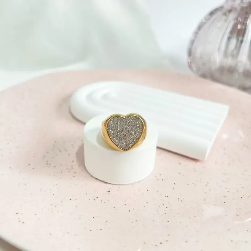 ANEL CORAÇÃO ZIRCONIAS