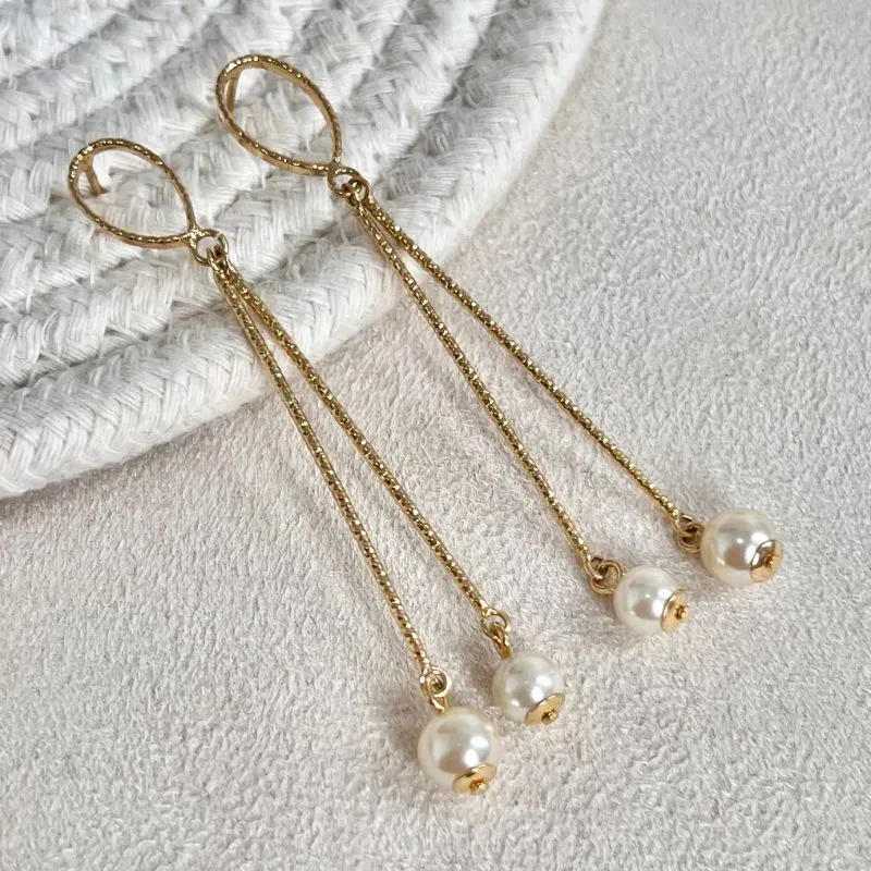 BRINCO 2 FIOS DIAMANTADOS COM PÉROLA NA PONTA