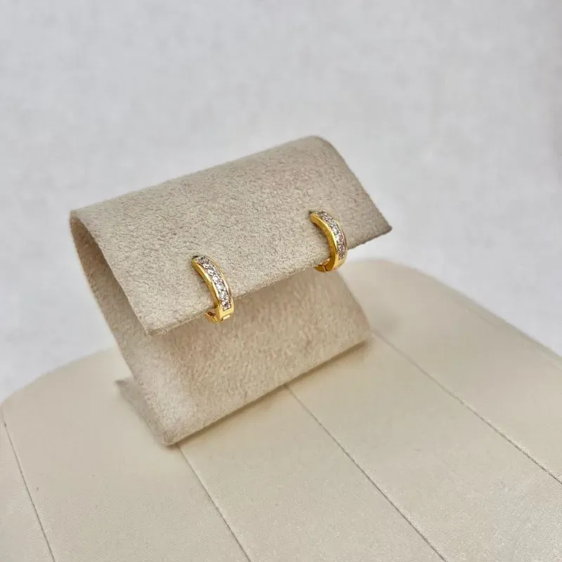 BRINCO ARGOLA ARTICULADA FINA COM ZIRCONIAS