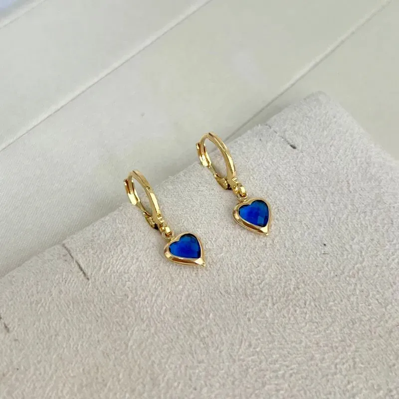 BRINCO ARGOLA CLICK CORAÇÃO AZUL