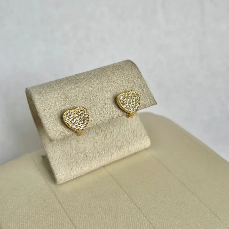 BRINCO ARGOLA CORAÇÃO CRAVEJADA