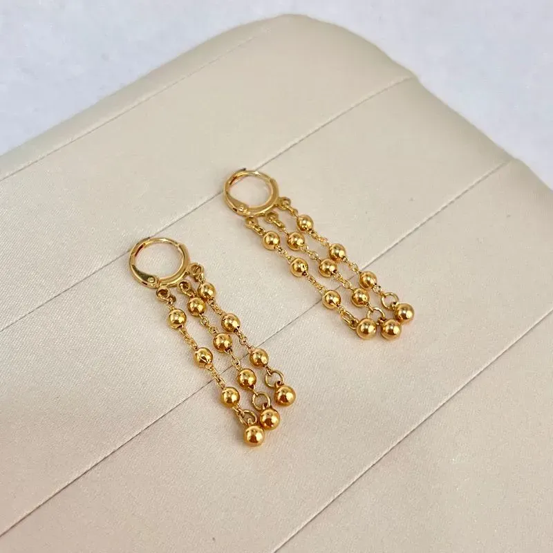 BRINCO ARGOLA DE CLICK MINI BOLINHAS LONGO