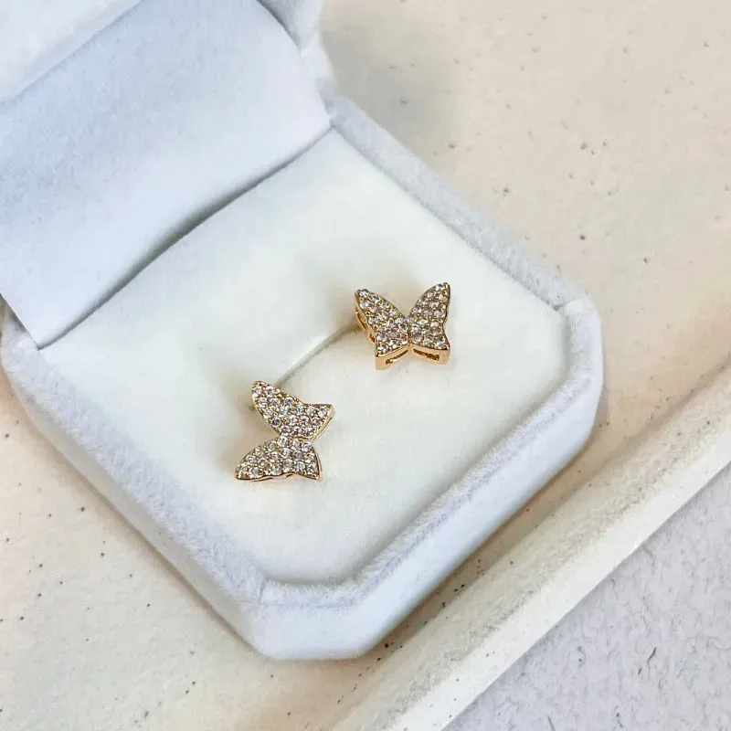 BRINCO BORBOLETA CRAVEJADA