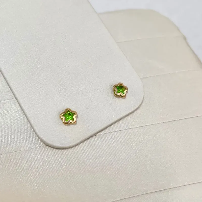 BRINCO ESTRELINHA STRASS VERDE