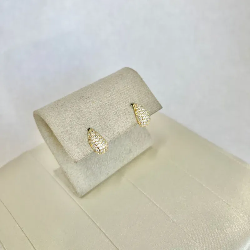 BRINCO GOTA CRAVEJADA 1,3CM