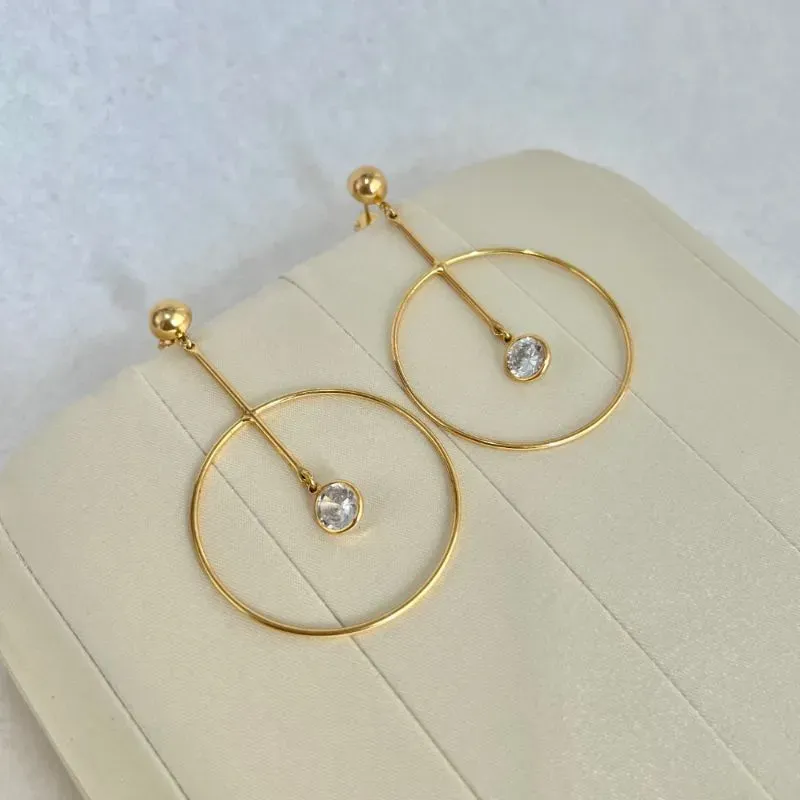 BRINCO PALITO COM CÍRCULO E ZIRCONIA