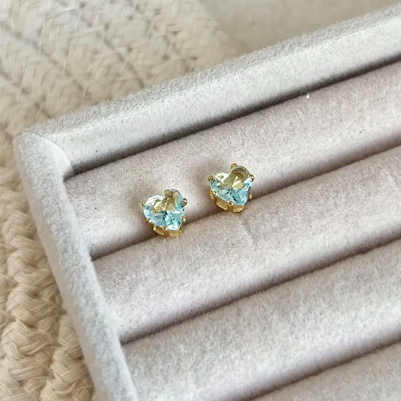 BRINCO PONTO DE LUZ CORAÇÃO ACQUA 6MM