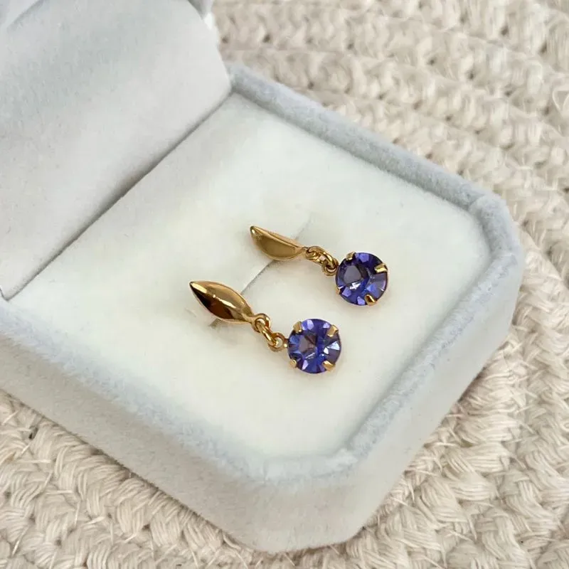 BRINCO PONTO DE LUZ STRASS LILÁS PENDURADO