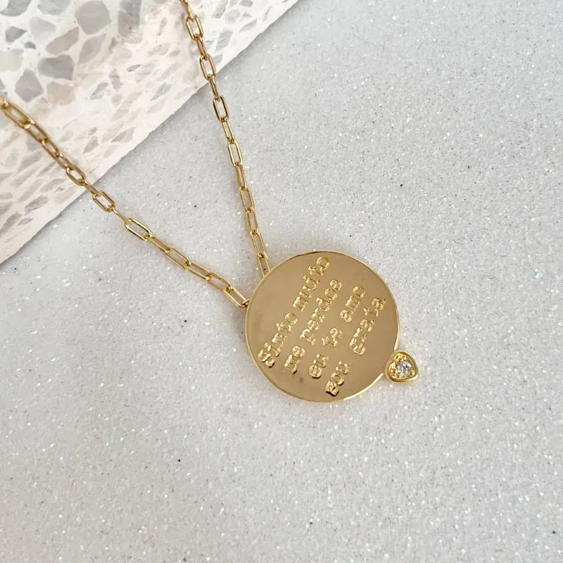 COLAR CARTIER FINA COM MEDALHA Hooponopono