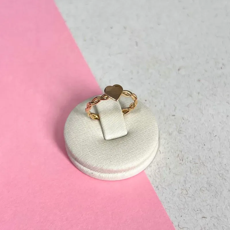 ANEL CORAÇÃO CHAPA COM ARO TORCIDO