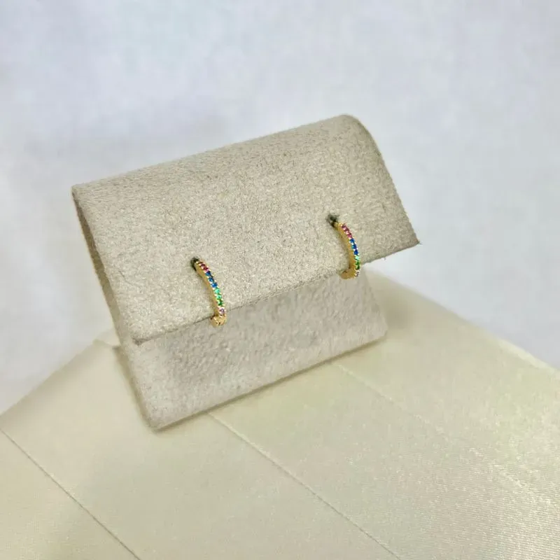 BRINCO ARGOLA ARTICULADA FINA COLORIDA