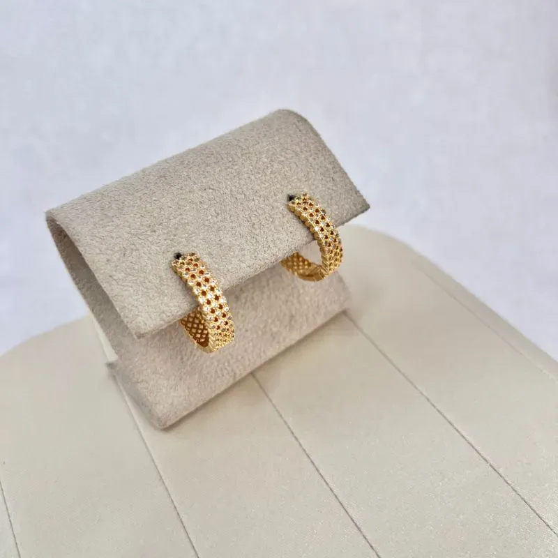 BRINCO ARGOLA ARTICULADA ZIRCONIA RENDADA