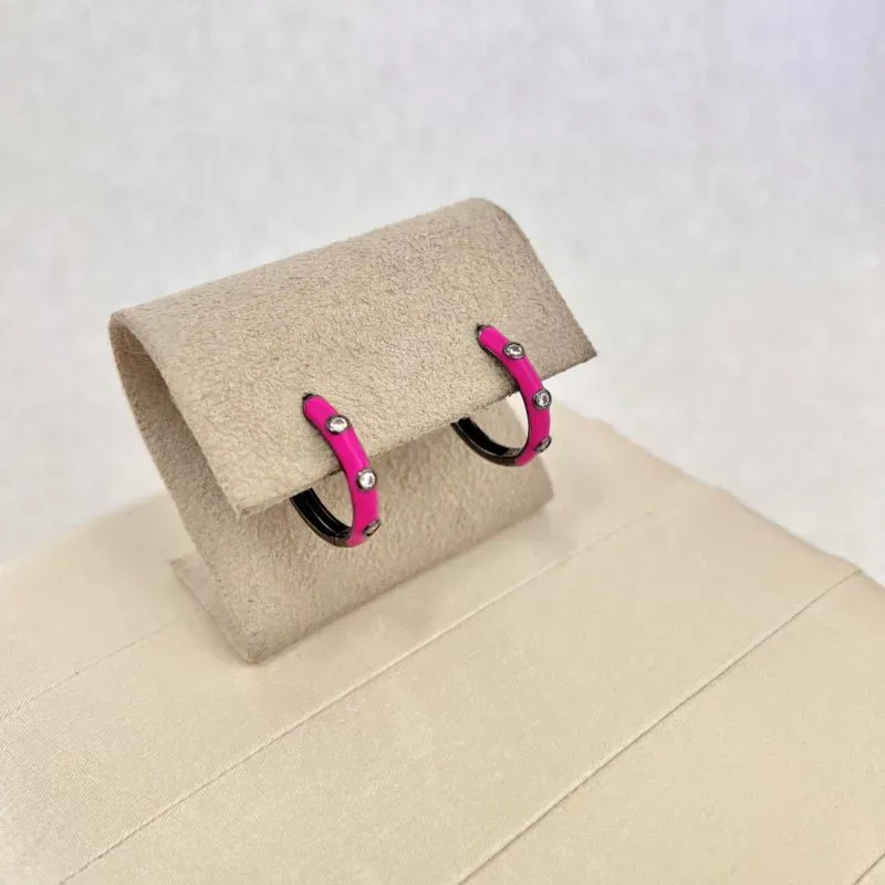 BRINCO ARGOLA MEDIA ESMALTADA