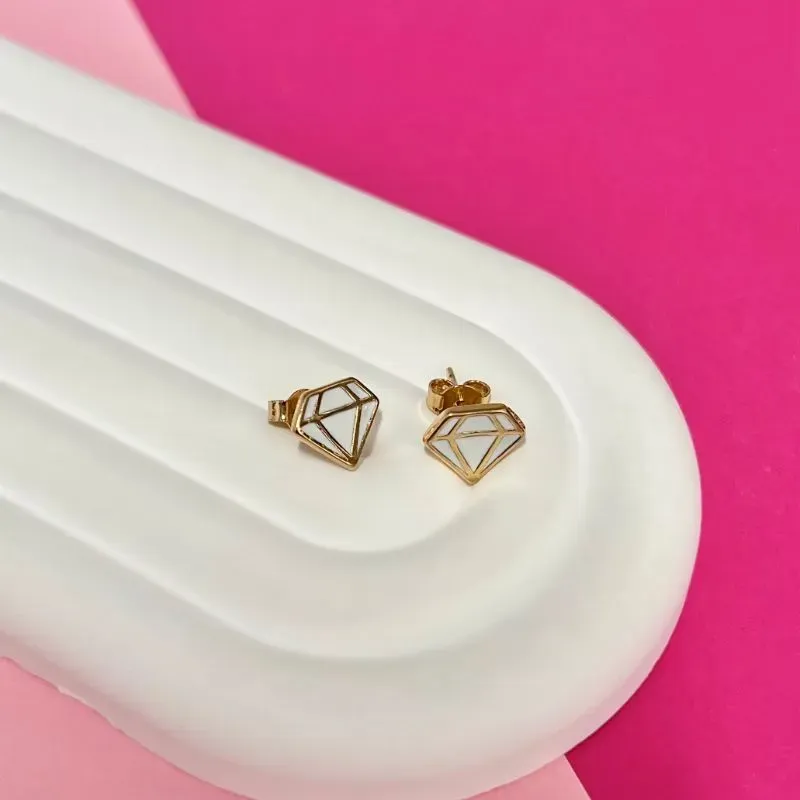 BRINCO DIAMANTE RESINADO BRANCO