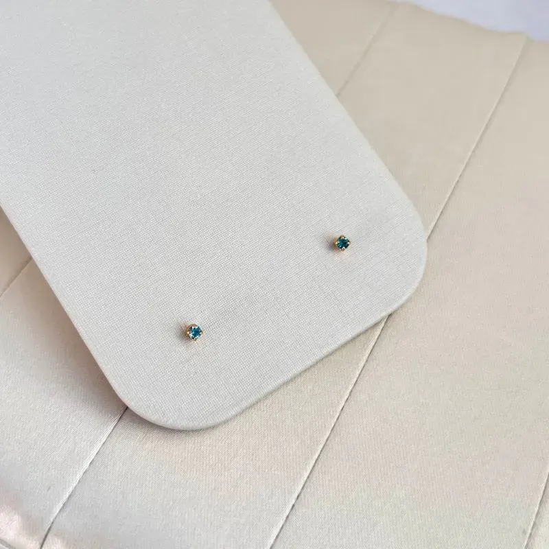 BRINCO MICRO PEDRINHA DE STRASS - AZUL