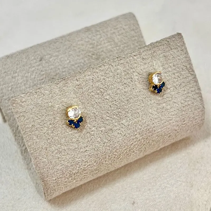 BRINCO PEDRINHAS PEDRA AZUL